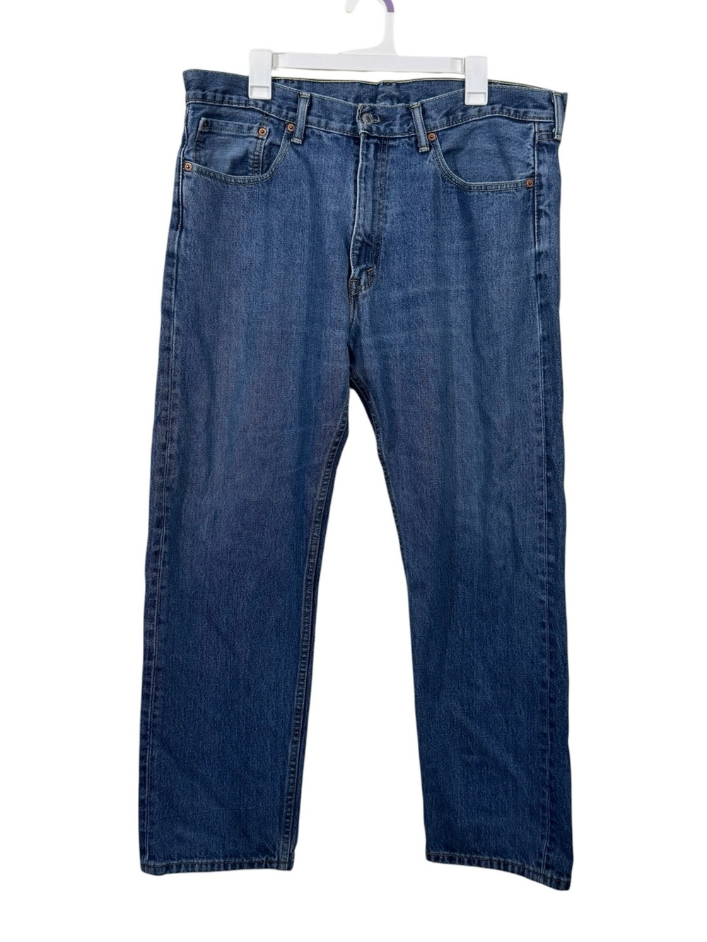 Levi's 505 38x30 Medium Wash Regular Fit Straight Leg Jeans